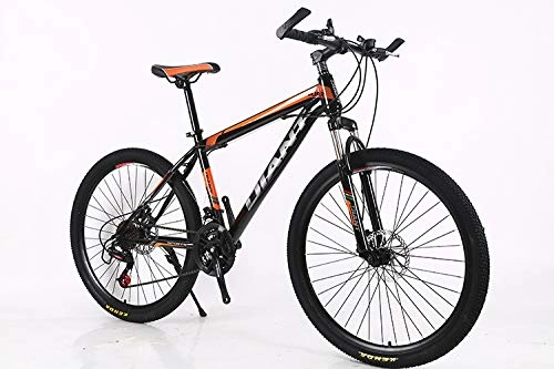 Bicicletas de montaña : UR MAX BEAUTY Ligera 21 De Velocidad De Bicicletas De Montaña 24 / 26 Pulgadas Marco De MTB De Alta De Acero Al Carbono, Que Compite con Doble De Absorción De Choques, a, 24 Inches