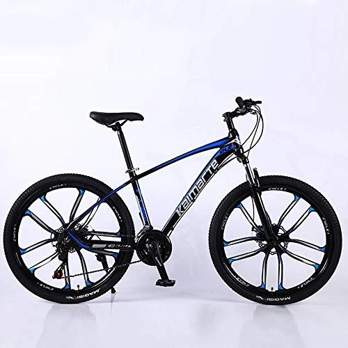 Bicicletas de montaña : VANYA Velocidad Variable de Bicicletas de montaña de 21 velocidades Ligera 24 / Frenos de 26 Pulgadas de aleación de Aluminio de Doble Disco Fuera del Camino de la Bicicleta, Azul, 24inches