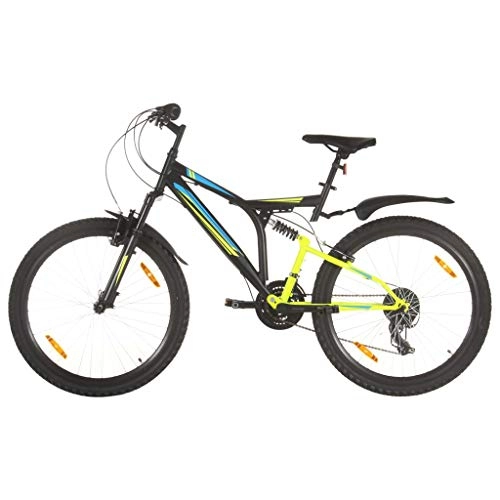 Bicicletas de montaña : vidaXL Bicicleta Montaña Artículo Deportivo de Ciclismo Urbana Estable Tija del Sillín Ajustable 21 Velocidades 26 Pulgadas Rueda 49 cm Negro