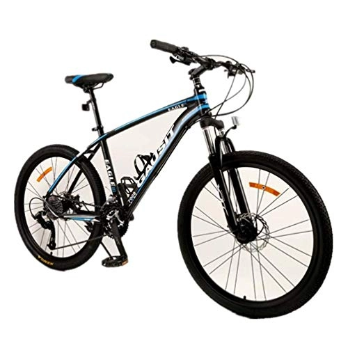 Bicicletas de montaña : YOUSR Bicicleta De Carretera con Ruedas De 26 Pulgadas, Bicicleta Doble Freno De Disco Doble Suspensin Bicicleta De Montaa Black Blue 27 Speed
