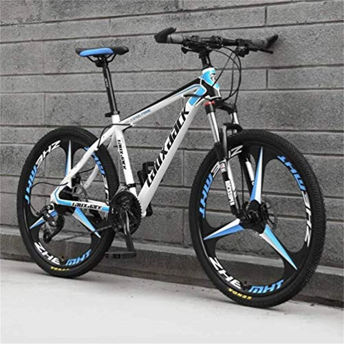 Bicicletas de montaña : YOUSR Bicicleta De Montaa De Velocidad Variable Todoterreno, Bicicleta De Montaa con Amortiguacin De 26 Pulgadas White Blue 27 Speed