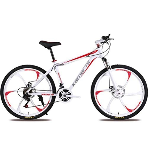 Bicicletas de montaña : YOUSR Bicicletas De Montaña Unisex, Rueda De 24 Pulgadas City Road Bicicleta Ciclismo Hombres MTB Velocidad Variable White Red 27 Speed