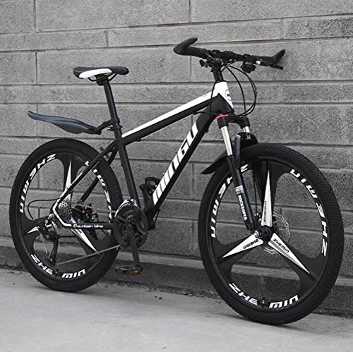 Bicicletas de montaña : YOUSR Commuter City Hardtail Bike, Mountain Bike Riding Damping Mountain Bike Black White 24 Speed