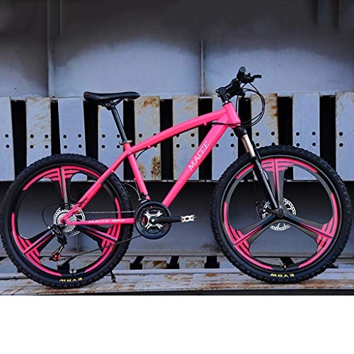 Bicicletas de montaña : ZBL Bicicleta de montaña 26 Pulgadas Ruedas de una Pieza Bicicletas Exteriores de Acero con Alto Contenido de Carbono Bicicleta con suspensión de Velocidad Variable