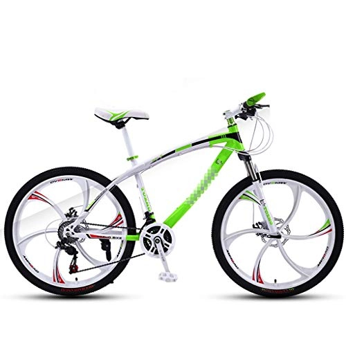 Bicicletas de montaña : ZL 26" Los Hombres y Las Mujeres Choque Bicicletas montaña Velocidad for Adultos, Bicicletas de Carreras de Ciclo al Aire y el Doble del Freno de Disco, suspensin Completa 6 Bicicletas de radios