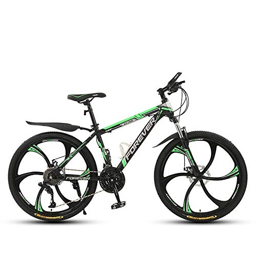 Bicicletas de montaña : ZLZNX 26 Pulgadas Bicicleta de Montaa Bicicleta para Adultos, Cuadro de Acero de Alto Carbono, Bicicletas de Montaa Rgidas Todo Terreno con Frenos de Disco Cuadro, Verde, 30Speed