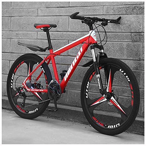 Bicicletas de montaña : ZMCOV 24 / 26" Bicicleta montaña, Bici Adulto con suspensión Delantera, Hardtail de Acero con Alto Contenido de Carbono Bike, 21 Speed, 24Inch
