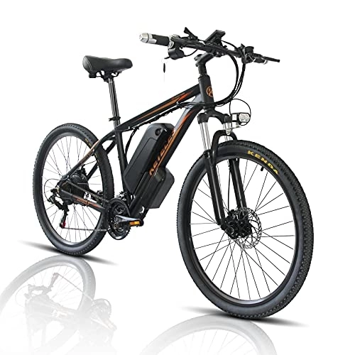 Electric Mountain Bike : 26 / 29 Inch Electric Bicycle E-Bike, Electric Mountain Bike with 48V 18Ah / 23Ah Removable Battery, Shimano 21 Speed Gears, City Bike for Adults Men / Women (Black, 26 Inch 18A)