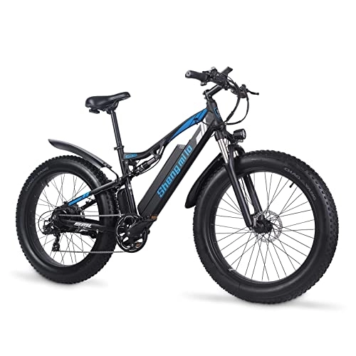 Electric Mountain Bike : 26 * 4.0 Fat Tire Electric Bikes for Adults, Shengmilo MX03 Electric Mountain Bike, Aluminum Alloy Frame