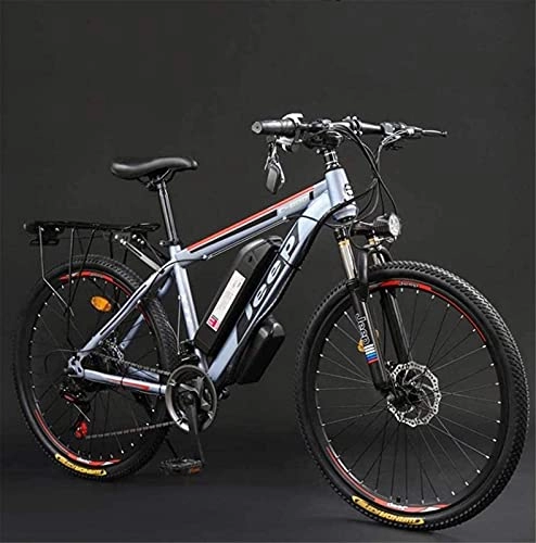 Electric Mountain Bike : Adult 26 Inch Electric Mountain Bike, 36V Lithium Battery High-Carbon Steel 27 Speed Electric Bicycle, With Lcd Display (Color : C, Size : 60Km) Outdoor Riding