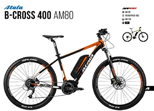 Electric Mountain Bike : Atala B-Cross 400 AM80 Gamma 2019, BLACK ORANGE MATT - ANTRHACITE YELLOW MATT, 40, 5 CM - 16