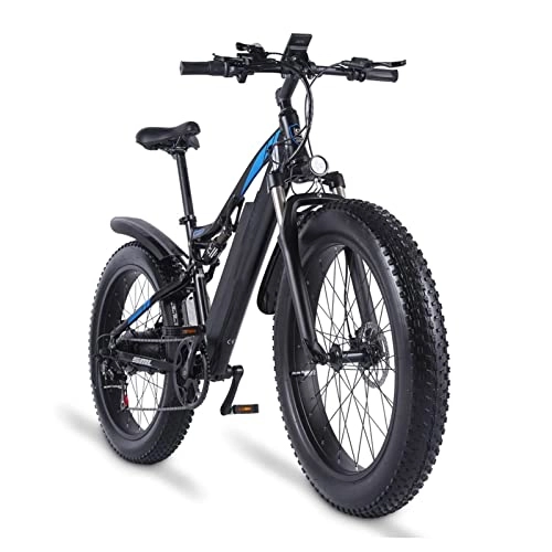 Electric Mountain Bike : AWJ Electric Bike 1000W Men Mountain Bike Snow Bike 48V Electric Bike 4.0 Fat Tire E Bike