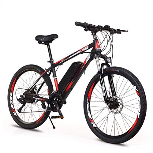 Electric Mountain Bike : AYHa Adult Off-Road Electric Bicycle, 250W Motor 26'' Electric Mountain Bike with Removable 36V 8Ah / 10Ah Lithium-Ion Battery 21 / 27 Variable Speed Double Disc Brake Unisexe, Black Blue, A 36V8AH