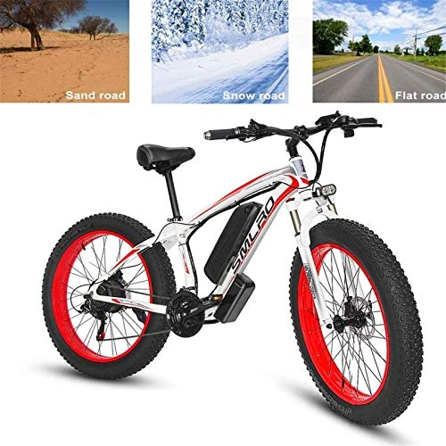 Electric Mountain Bike : Bike, Electric Bike Adults Electric Mountain Bike 26In Power Assist Commuter Bicycle, 500W 48V 15AH Lithium Battery Aluminum Alloy Mountain Cycling Bicycle, Professional 27 Speed Gears Disc Brak