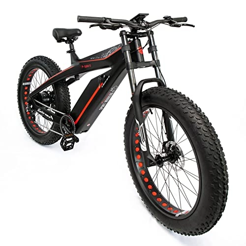 Electric Mountain Bike : Carbon Fiber Electric Bike 1000W Motor 30 Mph ebikes 26 Inch Fat Tire 48v 13ah Lithium Battery Electric Mountain Bicycle