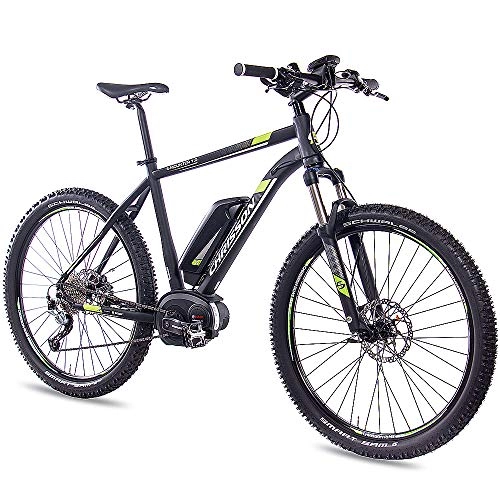 Electric Mountain Bike : CHRISSON 27.5Inch Mountain Bike E-bike Pedelec for Electric Bicycle E / 1.0Bosch Pline & Acera 3000Black 44cm