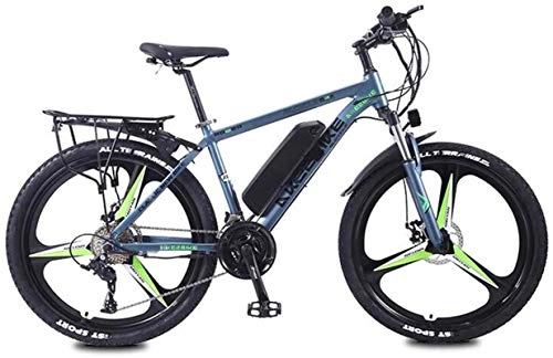 Electric Mountain Bike : CLOTHES Electric Mountain Bike, 26 Inch Adult Electric Mountain Bike, 350W Motor City Travel Electric Bike 36V Removable Battery 27 Speed Dual Disc Brakes with Rear Shelf, Bicycle