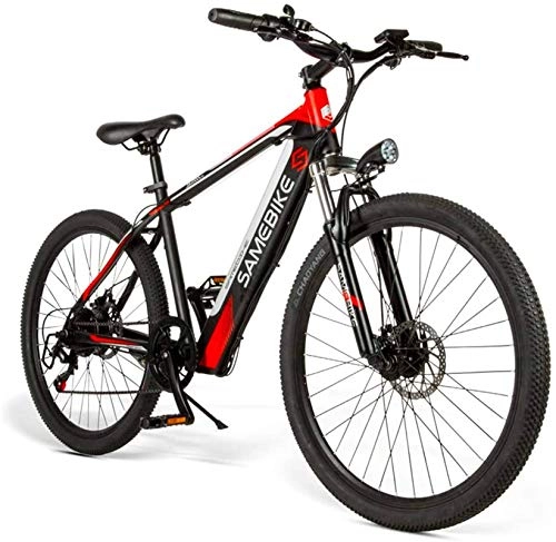 Electric Mountain Bike : CLOTHES Electric Mountain Bike, Adult 26-Inch Electric Mountain Bike, E-MTB Magnesium Alloy 400W 48V Removable Lithium-Ion Battery All-Terrain 27-Speed Male and Female Bicycle, Bicycle