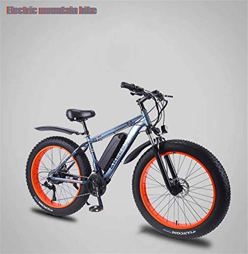 Electric Mountain Bike : CLOTHES Electric Mountain Bike, Adult Mens Electric Mountain Bike, 350W Beach Snow Bikes, 36V 8AH Lithium Battery, Aluminum Alloy Off-Road Bicycle, 26 Inch Wheels, Bicycle (Color : A, Size : 21 speed)