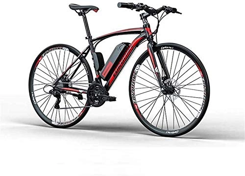 Electric Mountain Bike : CLOTHES Electric Mountain Bike, Adult Road Electric Bike, 36V Lithium Battery, Lightweight High Carbon Steel Frame, 27 Speed E-Bikes, Bicycle (Color : A, Size : 35KM)