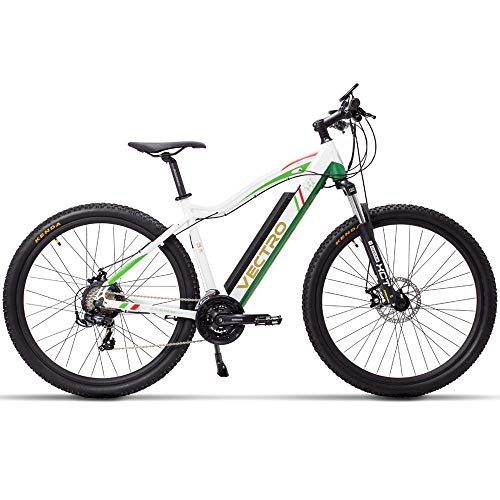 Electric Mountain Bike : DASLING Electric Mountain Bike Invisible Lithium Battery Boost Adult Travel Variable Speed Use 29 Inch Tires Voltage 36 / 48V Top Speed: 20Km / H-36V White Green