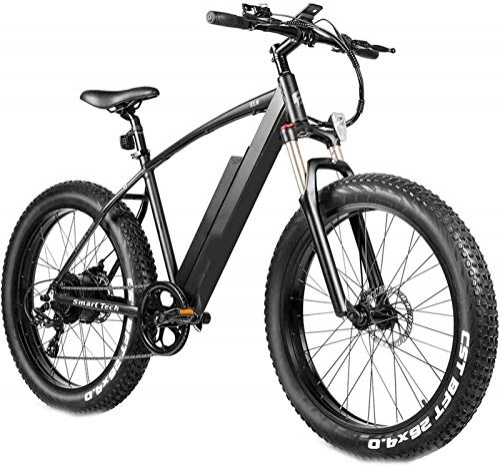 Electric Mountain Bike : Ebikes, 4.0 Fat Tire Electric Bicycle 26inch 48V 500W Mountain Snow Electric Bikes for Adults Suspension Shock Absorber Fork Rebound Lock Out 7-Speed Gear Shifts Recharge System ZDWN