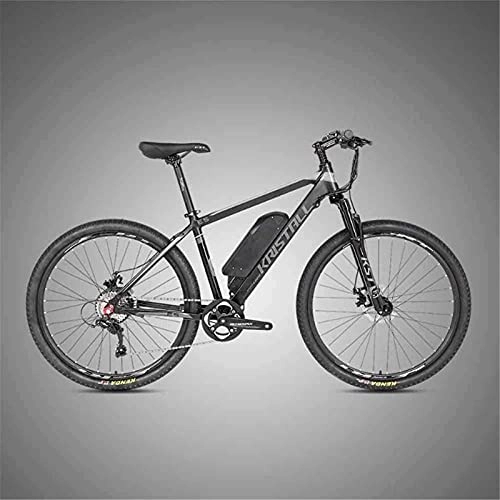 Electric Mountain Bike : Electric Bicycle Lithium Battery Disc Brake Power Mountain Bike Adult Bicycle 36V Aluminum Alloy Comfortable Riding (Color : Grey, Size : 29 * 19 inch)