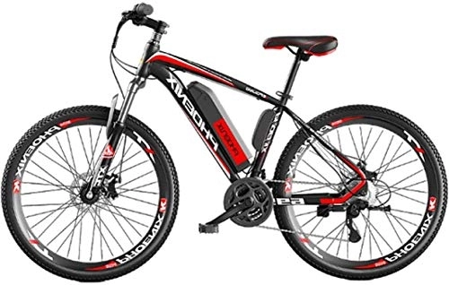 Electric Mountain Bike : Electric Bike, Bikes for Adult, 26" Magnesium Alloy Ebikes Bicycles, 250W 36V 8 / 10 / 14Ah Removable Lithium-Ion Battery Mountain Ebike for Mens (Color : Red, Size : 70KM)