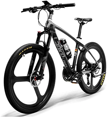Electric Mountain Bike : Electric Bike Electric Mountain Bike 26'' Electric Bike Carbon Fiber Frame 240W Mountain Bike Torque Sensor System Oil and Gas Lockable Suspension Fork for the jungle trails, the snow, the beach, the