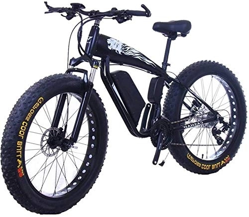 Electric Mountain Bike : Electric Bike Electric Mountain Bike 26 Inch Fat Tire Electric Bike 48V 400W Snow Electric Bicycle 27 Speed Mountain Electric Bikes Lithium Battery Disc Brake for the jungle trails, the snow, the beac