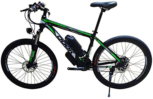 Electric Mountain Bike : Electric Bike Electric Mountain Bike 26 Inch Mountain Electric Bicycle 36V250W8AH Aluminum Alloy Variable Speed Dual Disc Brake 5-Speed Off-Road Battery Assisted Bicycle Load 150Kg, Green for the jungl