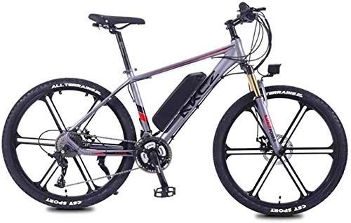 Electric Mountain Bike : Electric Bike Electric Mountain Bike Adult 26 Inch Electric Mountain Bike, 36V Lithium Battery 27 Speed Electric Bicycle, High-Strength Aluminum Alloy Frame, Magnesium Alloy Wheels for the jungle trai