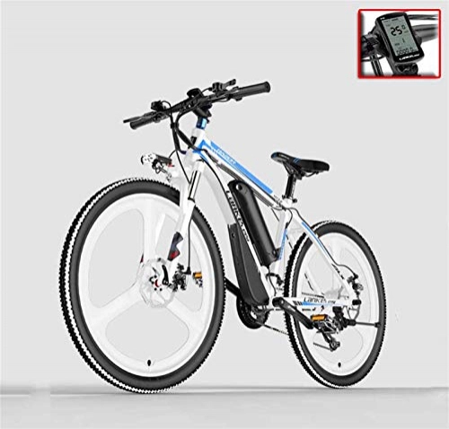 Electric Mountain Bike : Electric Bike Electric Mountain Bike Adult 26 Inch Electric Mountain Bike, 48V Lithium Battery Electric Bicycle, With anti-theft alarm / fixed-speed cruise / 5-gear assist / 21 Speed for the jungle trails,