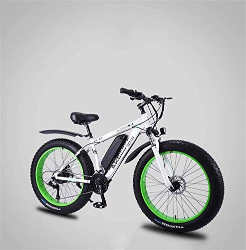 Electric Mountain Bike : Electric Bike Electric Mountain Bike Adult Fat Tire Electric Mountain Bike, 36V Lithium Battery Electric Bicycle, High-Strength Aluminum Alloy 27 Speed 26 Inch 4.0 Tires Snow Bikes for the jungle trai