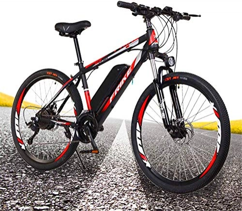 Electric Mountain Bike : Electric Bike Electric Mountain Bike Adults Electric Mountain Bike 26-Inch 250W Hybrid Bicycle 36V 10Ah Off-Road Tire Disc Brake Mountain Bike with Front Fork Suspension And Lighting for the jungle tr