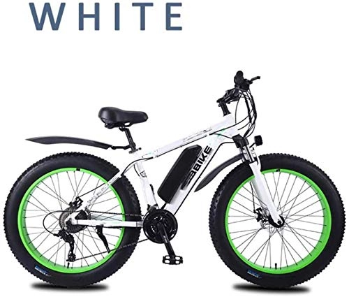 Electric Mountain Bike : Electric Bike Electric Mountain Bike Adults Snow Electric Bike, Lockable Front Fork Shock Absorption 26 Inch 4.0Fat Tires Mountain E-Bike 27 Speed Dual Disc Brakes 36V Removable Battery for the jungle