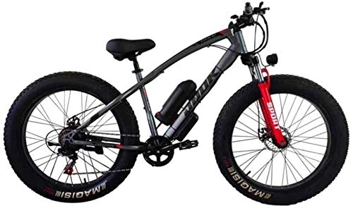 Electric Mountain Bike : Electric Bike Electric Mountain Bike Electric Bicycle Lithium Battery Fat Tires Instead of Mountain Bike Adult Wide Tires Boost Cross-Country Snow for the jungle trails, the snow, the beach, the hi