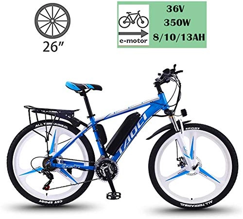 Electric Mountain Bike : Electric Bike Electric Mountain Bike Electric Bikes for Adult, Magnesium Alloy Ebikes Bicycles All Terrain, 26" 36V 350W Removable Lithium-Ion Battery Mountain Ebike for Mens for the jungle trails, the