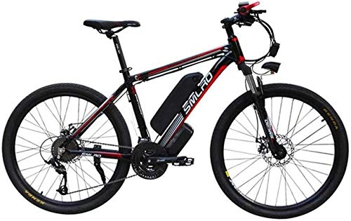 Electric Mountain Bike : Electric Bike Electric Mountain Bike Electric Snow Bike, 26'' E-Bike 350W Electric Mountain Bike with 48V 10AH Removable Lithium-Ion Battery 32Km / H Max-Speed 3 Working Modes 21-Level Shift Assisted Li