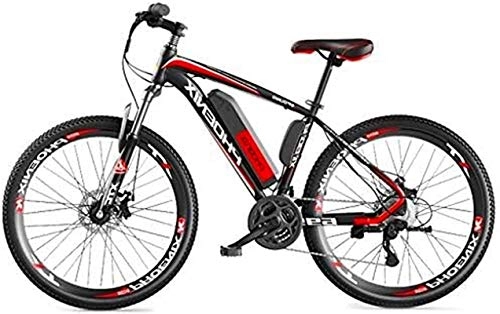Electric Mountain Bike : Electric Bike Electric Mountain Bike Electric Snow Bike, 26'' Electric Mountain Bike With Removable Large Capacity Lithium-Ion Battery (36V 250W), Electric Bike 27 Speed Gear For Outdoor Cycling Trave