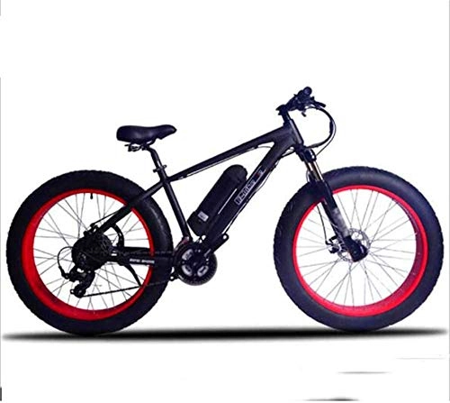 Electric Mountain Bike : Electric Bike Electric Mountain Bike Electric Snow Bike, 26 inch Electric Bikes Bicycle, 21 speed Wide tire 350W Adult Bikes LCD liquid crystal instrument Cycling Lithium Battery Beach Cruiser for Adu