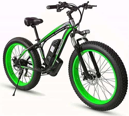 Electric Mountain Bike : Electric Bike Electric Mountain Bike Electric Snow Bike, 26Inch Fat Tire E-Bike Electric Bicycles for Adults, 500W Aluminum Alloy All Terrain E-Bike Removable 48V / 15Ah Lithium-Ion Battery Mountain Bik