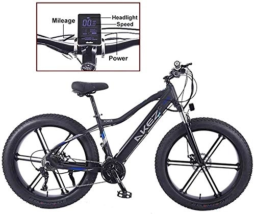 Electric Mountain Bike : Electric Bike Electric Mountain Bike Electric Snow Bike, Electric Bicycle 26" Ebike with 36V 10Ah Lithium Battery Mountain Hybrid Bike for Adults 27 Speed 5 Speed Power System Mechanical Disc Brakes L