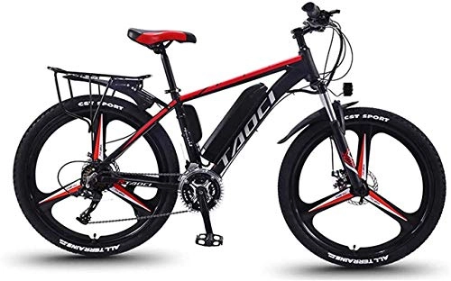 Electric Mountain Bike : Electric Bike Electric Mountain Bike Fat Tire Electric Mountain Bike for Adults, Lightweight Magnesium Alloy Ebikes Bicycles All Terrain 350W 36V 8AH Commute Ebike for Mens, 26 Inch Wheels Lithium Bat