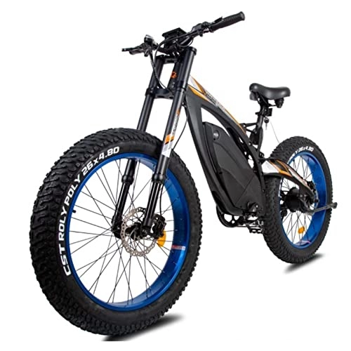 Electric Mountain Bike : Electric Bike for Adults Super Power 48V 1000W Full Suspension High Speed Off Road 26 inches fat tire Mountain E Bike