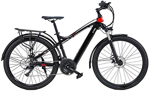Electric Mountain Bike : Electric Bike, Mountain Electric Bike, 27.5 Inch Travel Electric Bicycle Dual Disc Brakes with Mobile Phone Size LCD Display 27 Speed Removable Battery City Electric Bike for Adults Lithium Batte