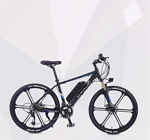 Electric Mountain Bike : Electric Bikes, Adult 26 Inch Electric Mountain Bike, 36V Lithium Battery 27 Speed Electric Bicycle, High-Strength Aluminum Alloy Frame, Magnesium Alloy Wheels , E-Bike ( Color : C , Size : 50KM )