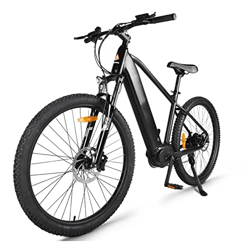 Electric Mountain Bike : Electric Bikes for Adults Electric Bikes for Adults Men 250W Electric Mountain Bike 27.5 Inch 140 KM Long Endurance Power Assisted Electric Bicycle Torque Sensor Ebike (Color : Black)