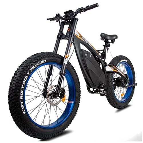 Electric Mountain Bike : Electric oven Bike for Adults 1500W 26 * 4.8 Inch Fat Tire Full Suspension Electric Bicycle with 48V 18Ah Lithium Battery 7 Speed Max 30 mph Electric Bike