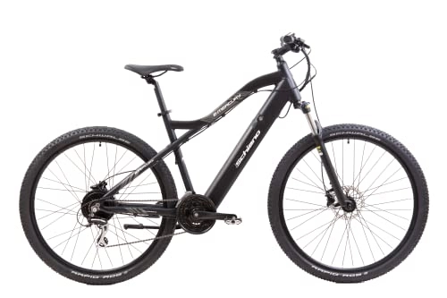 Electric Mountain Bike : F.lli Schiano E-Mercury 29" E-Bike, Electric Mountain Bike with 250W Motor and removable 36V 11.6Ah Lithium Battery, Shimano 24 speeds, in Black, LCD Display